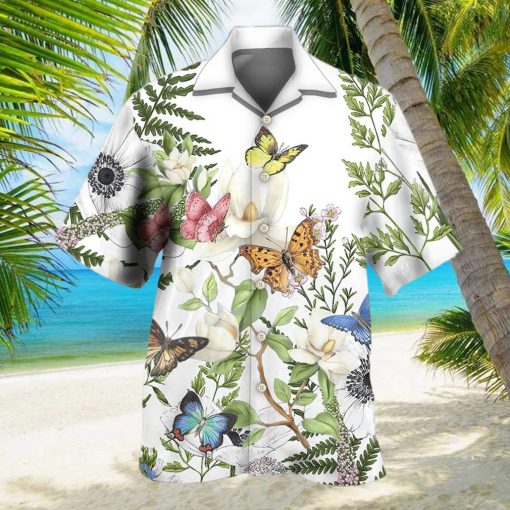 3D Butterfly Floral Beautiful Aloha Summer Beach Hawaiian Shirt