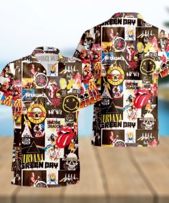 3D Classic 80s Rock Puzzle Muisc Band Hawaiian shirt