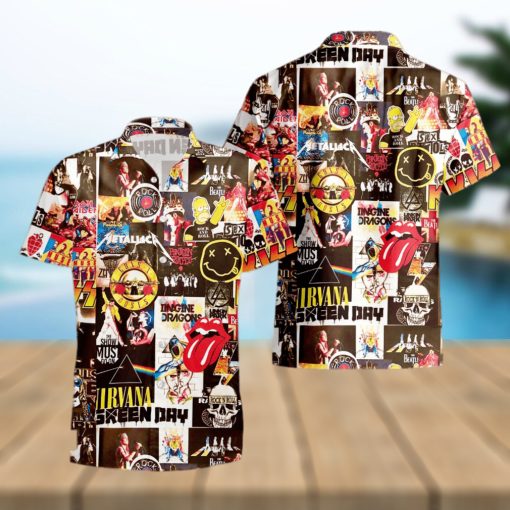 3D Classic 80s Rock Puzzle Muisc Band Hawaiian shirt