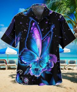 3D Mysterious Dark Butterfly Flower Tropical Aloha Summer Beach Hawaiian