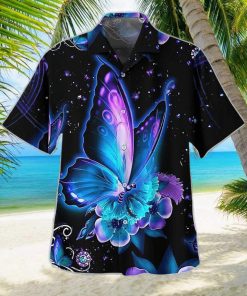 3D Mysterious Dark Butterfly Flower Tropical Aloha Summer Beach Hawaiian