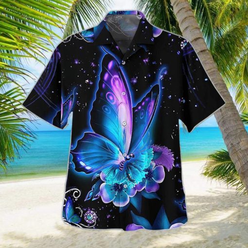 3D Mysterious Dark Butterfly Flower Tropical Aloha Summer Beach Hawaiian