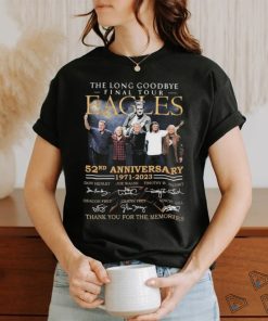 52nd Anniversary 1971 2023 Eagles Band The Long Goodbye Final Tour signatures Shirt