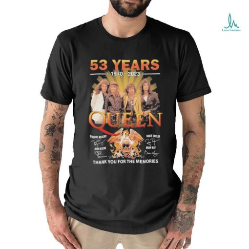 53 Years 1970 – 2023 Queen Signature Character Thank You For The Memories T Shirt