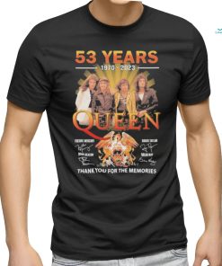 53 Years 1970 – 2023 Queen Signature Character Thank You For The Memories T Shirt