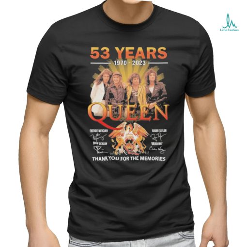 53 Years 1970 – 2023 Queen Signature Character Thank You For The Memories T Shirt