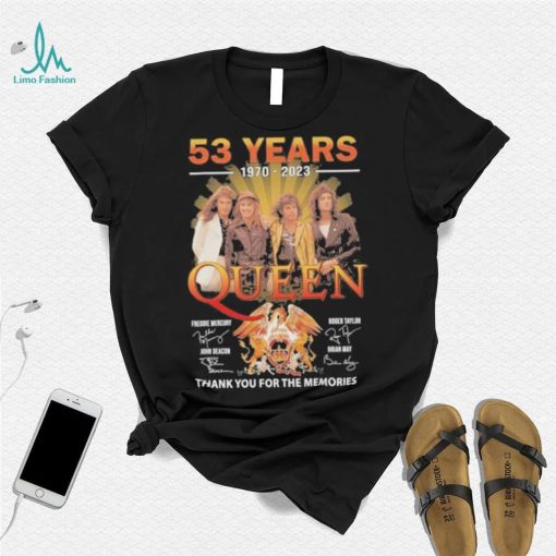 53 Years 1970 – 2023 Queen Signature Character Thank You For The Memories T Shirt