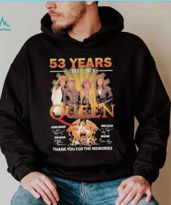 53 Years 1970 – 2023 Queen Signature Character Thank You For The Memories T Shirt