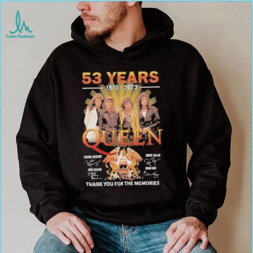 53 Years 1970 – 2023 Queen Signature Character Thank You For The Memories T Shirt