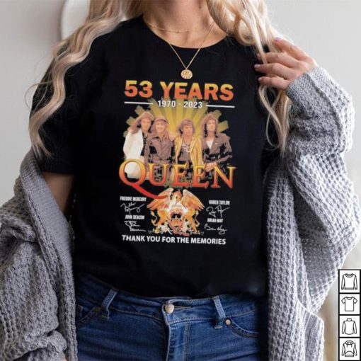 53 Years 1970 – 2023 Queen Signature Character Thank You For The Memories T Shirt