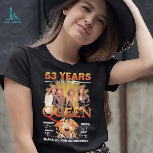 53 Years 1970 – 2023 Queen Signature Character Thank You For The Memories T Shirt