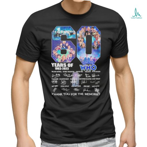 60 Years Of 1963 – 2023 Doctor WHO Signature Thank You For The Memories T Shirt