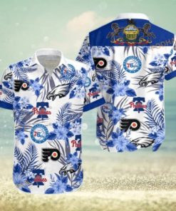 76ers Phillies Philadelphia Eagles Funny Hawaiian Shirt Best Beach Gift