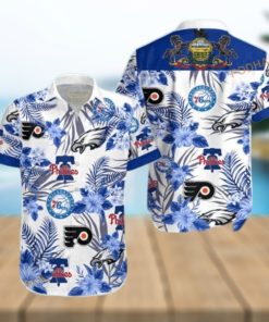 76ers Phillies Philadelphia Eagles Funny Hawaiian Shirt Best Beach Gift