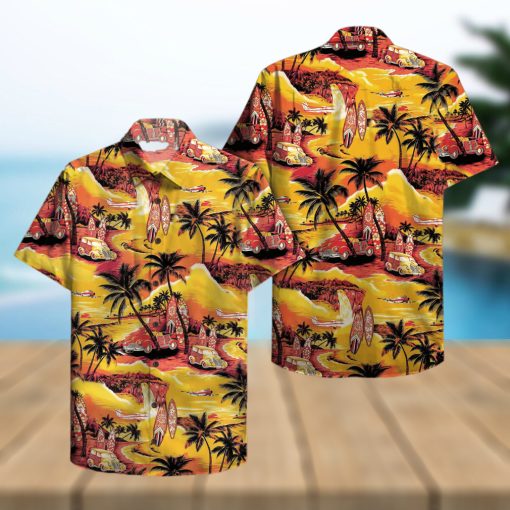 90S Orange And Yellow Hawaiian Sunset Hawaiian Shirt