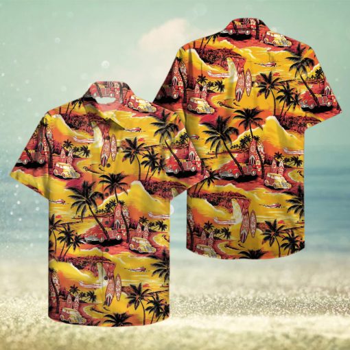 90S Orange And Yellow Hawaiian Sunset Hawaiian Shirt