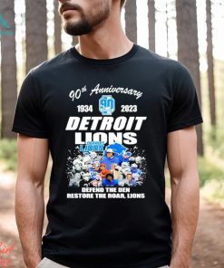 Detroit Lions Slogan Restore The Roar Mickey Mouse T-Shirt - T