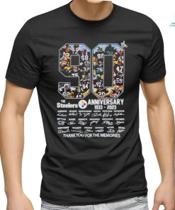 90th anniversary 1993 2023 the Steelers thank you for the memories signatures shirt