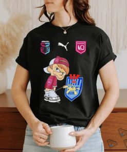 AMPOL Puma Queensland Maroons boy peeing logo shirt