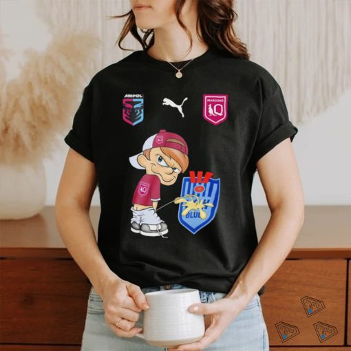 AMPOL Puma Queensland Maroons boy peeing logo shirt