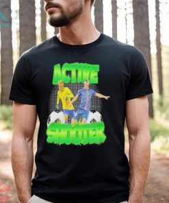 Active Shooter Soccer Neymar and Zlatan Ibrahimovi shirt t shirt