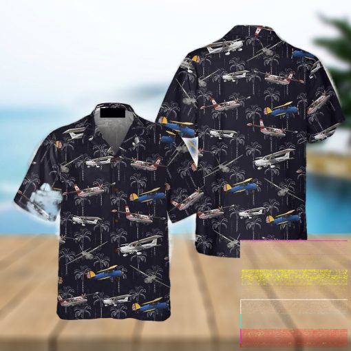 Aircraft On Coconut Forest 3D Hawaiian Shirt