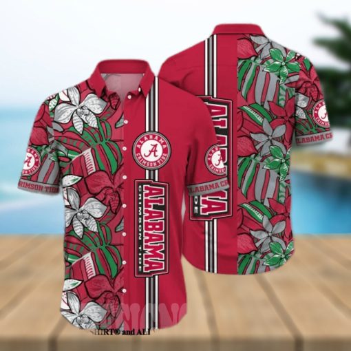 Alabama Crimson Tide NCAA Floral 3D Hawaiian Shirt