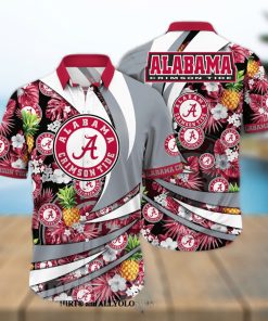 Alabama Crimson Tide NCAA Floral Classic All Over Print Hawaiian Shirt