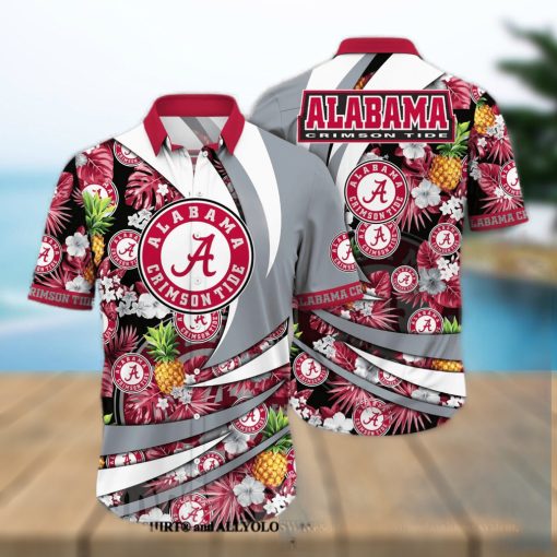 Alabama Crimson Tide NCAA Floral Classic All Over Print Hawaiian Shirt