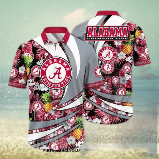 Alabama Crimson Tide NCAA Floral Classic All Over Print Hawaiian Shirt