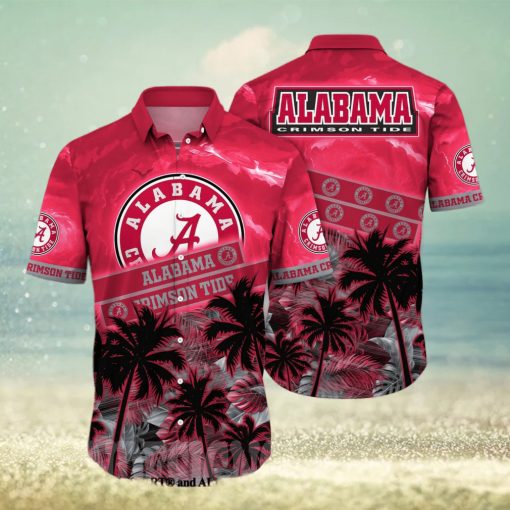 Alabama Crimson Tide NCAA Flower 3D All Over Print Hawaiian Shirt