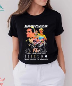 Alberto Contador 20 Years 2003 2023 Thank You For The Memories Signatures Shirt