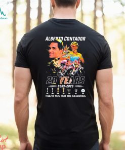 Alberto Contador 20 Years 2003 2023 Thank You For The Memories Signatures Shirt