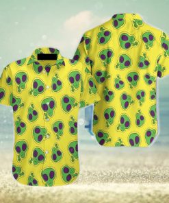 Alien Face Patch Hawaiian Shirt