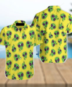 Alien Face Patch Hawaiian Shirt