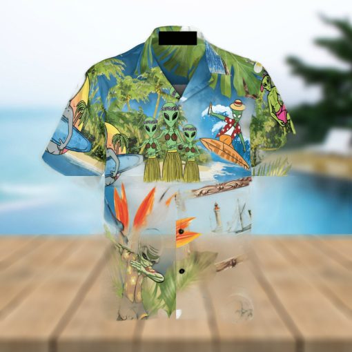 Alien Tropical Summer 3D Hawaiian Shirt Beach Summer  hawaiian shirt