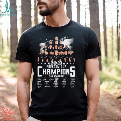 All Blacks 2023 Freedom Cup Champions Signatures Shirt