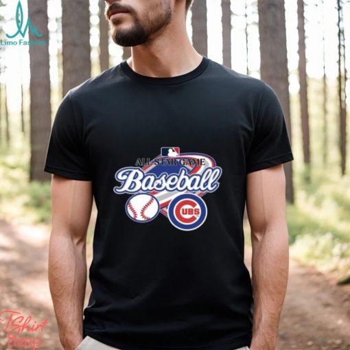 All Star Game Baseball Chicago Cubs logo T shirt