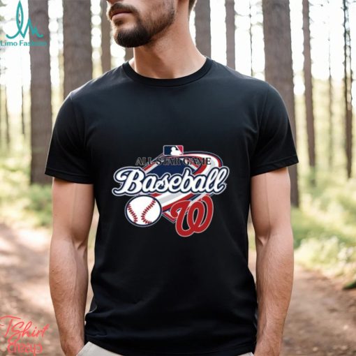 All Star Game Baseball Washington Nationals logo T shirt