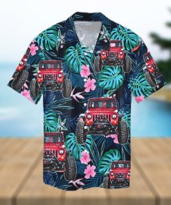 Aloha Jeep Tropical Leaf Unisex Hawaiian Shirts