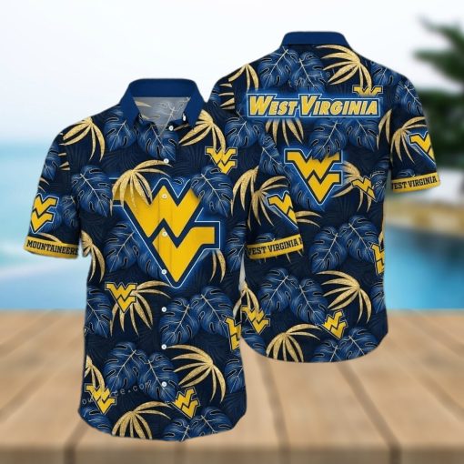 Aloha NCAA West Virginia Mountaineers Hawaiian Shirt Gift For Football Fans hawaiian shirt