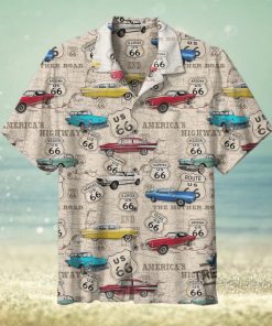 Amazing Vintage Muscle Car On Route Hawaiian Shirts