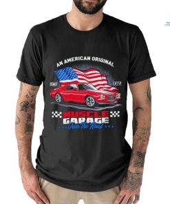 An American Original Muscle Garage own the road American flag shirt