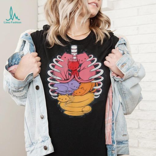 Anatomicat Human Anatomy X Ray Cat Long Sleeve Tee Shirt