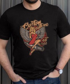Angel pin up girl Organic Unisex Crewneck T shirt