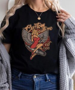 Angel pin up girl Organic Unisex Crewneck T shirt