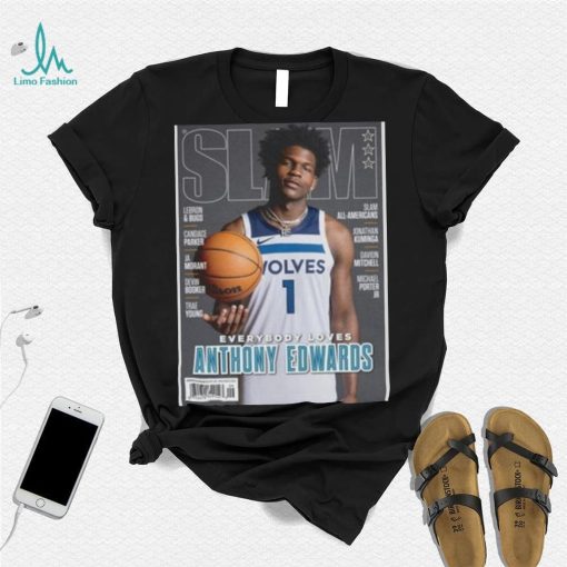 Anthony Edwards Minnesota Timberwolves NBA Slam Cover Tee shirt