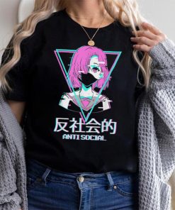 Antisocial Vaporwave Anime Girl Japanese Aesthetic T Shirt