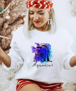 Aquarius Zodiac Watercolor Logo 2023 T Shirt