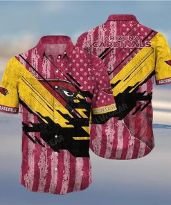 Arizona Cardinals Nfl Football Hawaiian Shirt  American Flag Print This Summer Best Gift For Fans  Arizona Cardinals Gifts – Family Gift Ideas That Everyone Will Enjoy